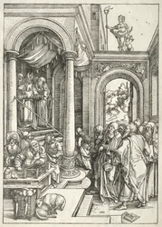 Vida da Virgem: Apresentação da Jovem Virgem no Templo, 1504-1505.