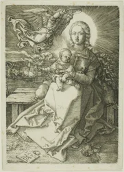 Madonna coroada por um anjo