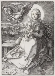 Maria, coroada por um anjo