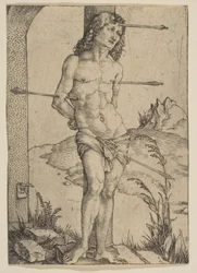 São Sebastião atado à coluna