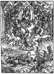 Cena do Apocalipse, São João diante de Deus Pai e dos vinte e quatro anciãos, 1498, 1936.