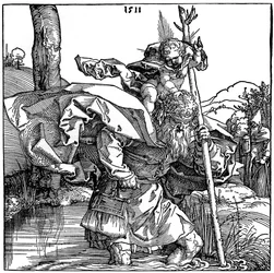 São Cristóvão carregando o Cristo Infantil, 1511, 1936