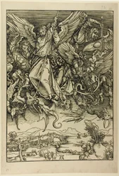 São Miguel lutando contra o dragão, de O Apocalipse