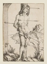 São Sebastião amarrado a uma coluna