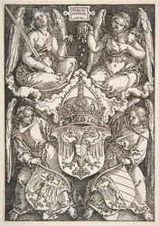As armas do Império e de Nuremberg, 1521.