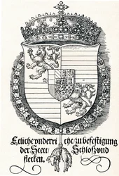 O brasão de armas de Fernando I, rei da Hungria e da Boêmia, 1527 1906