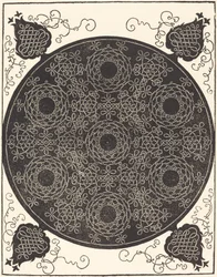 O Quarto Nó (combinando sete grupos circulares de nós com centros pretos)