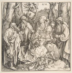 A Sagrada Família com Santos e Dois Anjos Musicais, 1511.