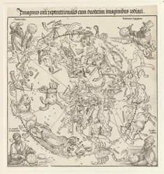 O hemisfério celeste do norte, 1515.
