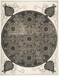 O sexto nó. Roundel entrelaçado com sete coroas de flores, 1521 antes.