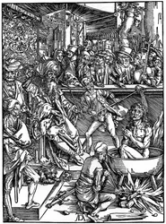 A tortura de São João Evangelista, 1498, 1936