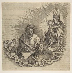 A Virgem Aparecendo em São João, Frontispício do Apocalipse, 1511.