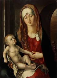 A Virgem e a criança Madonna del Patrocinio, 1495.