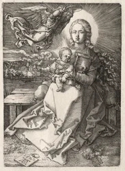 Virgem coroada por um anjo, 1520.