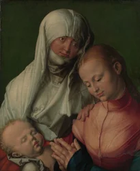 Virgem e Criança com Santa Ana, c.1519 (óleo sobre linden)