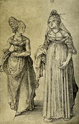 Mulher, de, nuremberg, e, veneziano