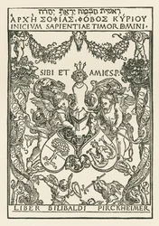 Chapa de Willibald Pirckheimer, c.1502 (xilogravura)
