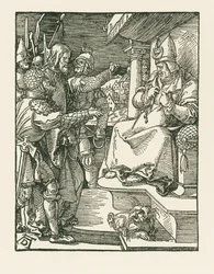 Cristo diante de Caifás, c.1508-09 (xilogravura)