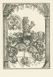 Brasão de armas de Jacob de Bannissis, c.1515 (xilogravura)