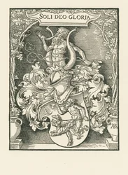 Brasão de armas de Johann Tscherte, c.1518 (xilogravura)
