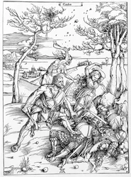 Hércules matando os Molionides, c.1496/98 (xilogravura)