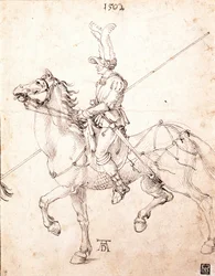 Lancer a cavalo - Desenho de Albrecht Durer (1471-1528)
