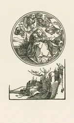 Madona num círculo, c.1514 (xilogravura)