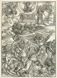 A batalha dos anjos. O Apocalipse de São João, c.1496-98 (xilogravura)