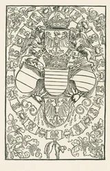 Brasão de armas de Maximiliano I, como Rei dos Romanos