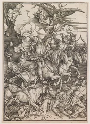Os Quatro Cavaleiros do Apocalipse, de "O Apocalipse", c.1497-98 (xilogravura)