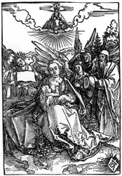 A Sagrada Família com Cinco Anjos, c.1504 (xilogravura)