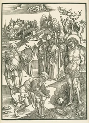 O Martírio de São Sebastião, c.1500 (xilogravura)