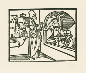O Padre levando o seu sapato ao ourives, c.1489-90 (xilogravura)