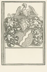 O brasão de armas de Michael Behaim, c.1518-20 (xilogravura)