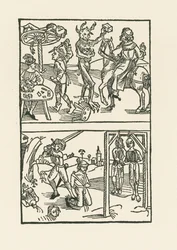 Xilogravura de "Wie der Würffel auff ist Kumen".