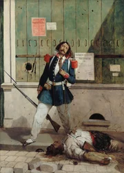 Membro ferido da Guarda Nacional
