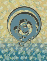 Elegante Dragão Azul