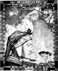 Dante Alighieri, poeta italiano medieval, 1921.