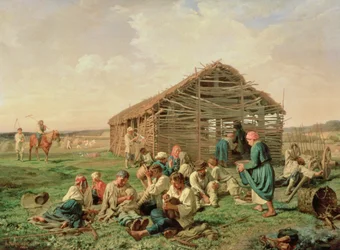 Descanse durante o Haying, 1861