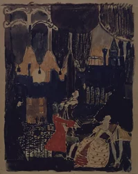 Cenografia para a ópera Mozart e Salieri de N. Rimski-Korsakov, 1902