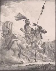 Curdo em armadura militar a cavalo, 1819., 1819.