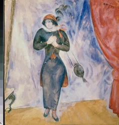 Bialystok (Pologne). Sur cena. Oeuvre de Alexander Vasilyevich Shevchenko (Alexandre Chevtchenko) (1883-1948), aquarelle sur papier