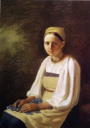 Uma camponesa com flores, década de 1820