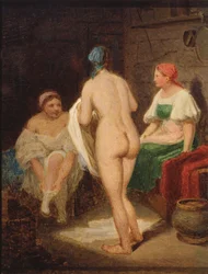 No banho de vapor, final da década de 1820