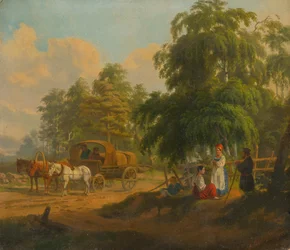 Paisagem com Troika russa, 1801.