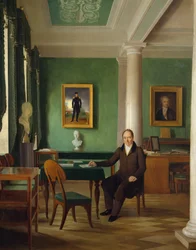 Retrato do Príncipe Viktor Pavlovich Kochubey no seu estúdio