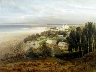 O mosteiro de Pechersk. Pintura de Alexei Savrasov (Savrasov) (1830-1897)