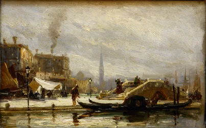 Veneza, perto da estação ferroviária. Meio-dia par Bogolyubov (Bogolioubov), Alexei Petrovich (1824-1896)