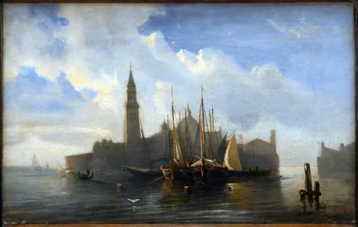 Vista de Veneza por Alexei Petrovich Bogolyubov (Bogoliubov ou Bogolioubov) (1824-1896)