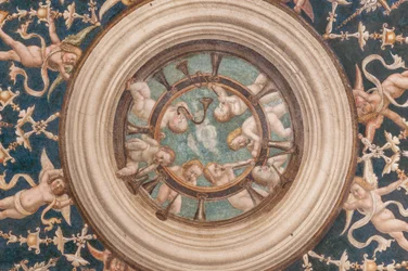 Putti tocando instrumentos musicais, detalhe de 3660848